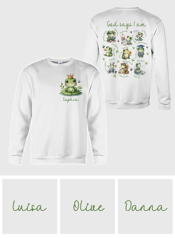 God Says I Am - Personalized Frog All Over Shirt