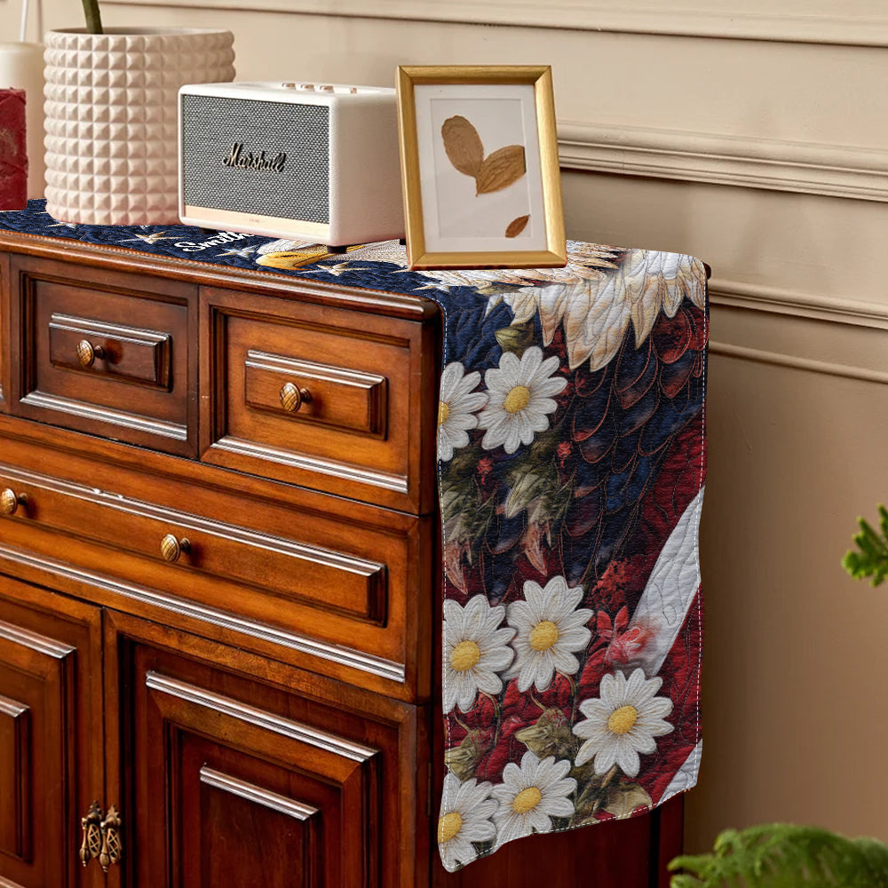 Patriotic Eagle - Personalized Bald Eagle Table Runner