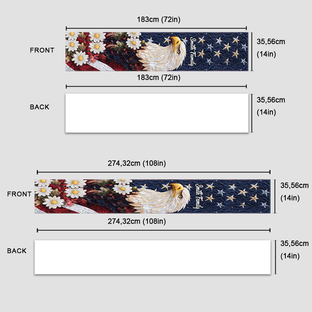 Patriotic Eagle - Personalized Bald Eagle Table Runner