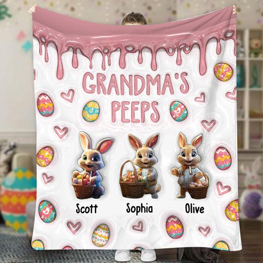 Grandma's Peeps - Personalized Grandma Blanket