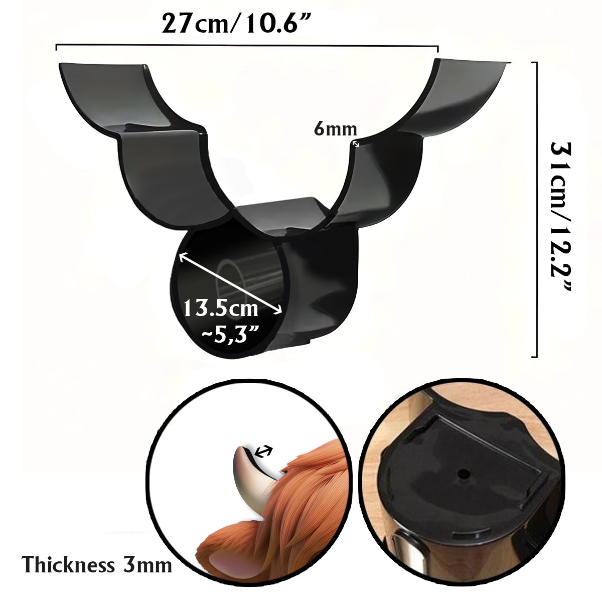 Your Napkin My Lord, Funny Cow - Personalized Highland Cow Toilet Paper Holder Rack