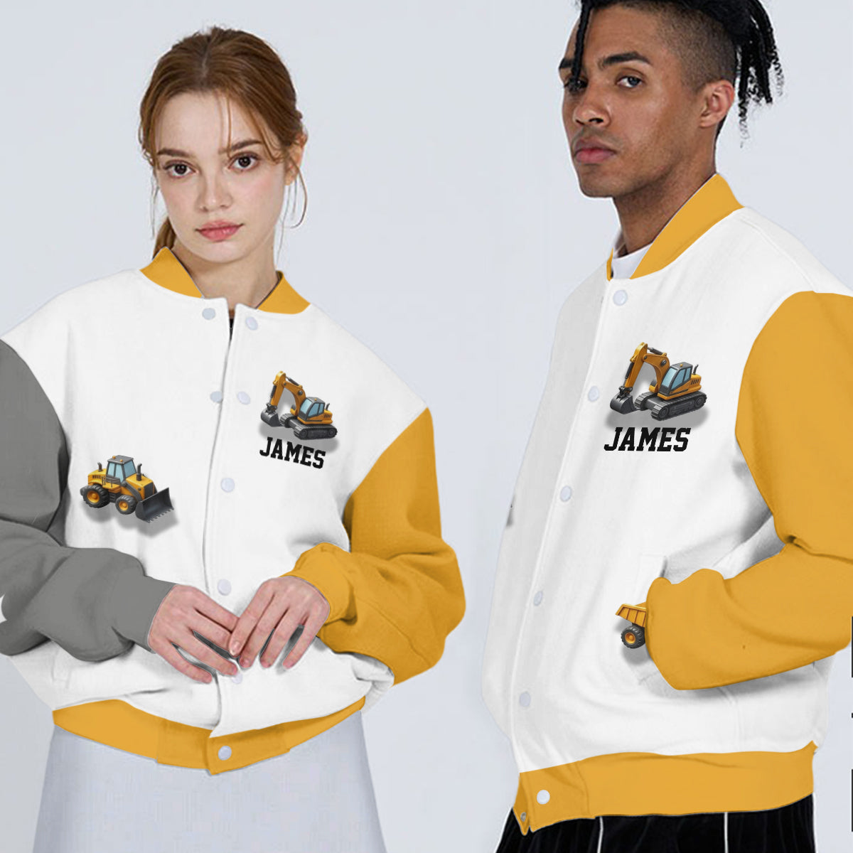 See You Later Excavator - Personalized Kid Varsity Jacket