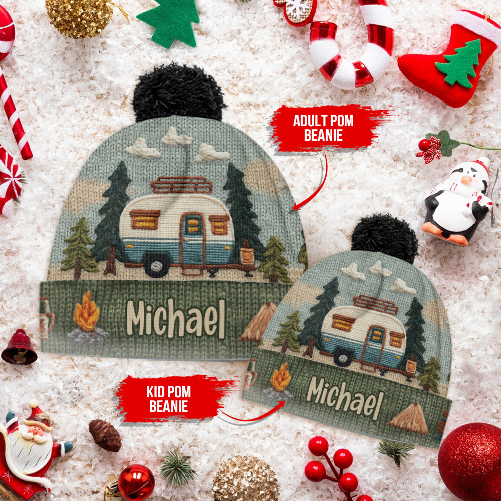 Camping Is My Love - Personalized Camping Beanie Hat