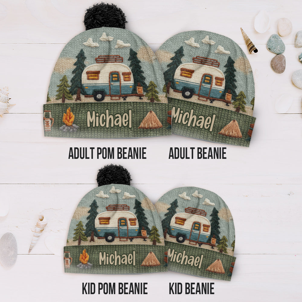 Camping Is My Love - Personalized Camping Beanie Hat