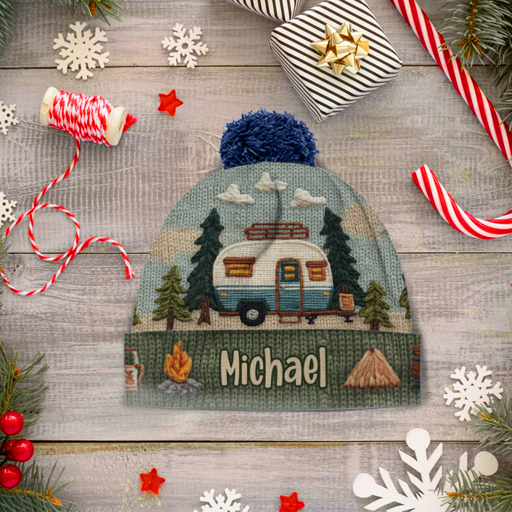 Camping Is My Love - Personalized Camping Beanie Hat