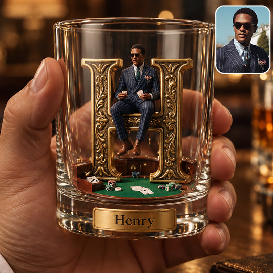 Strong Players - Personalized Poker Whiskey Glass