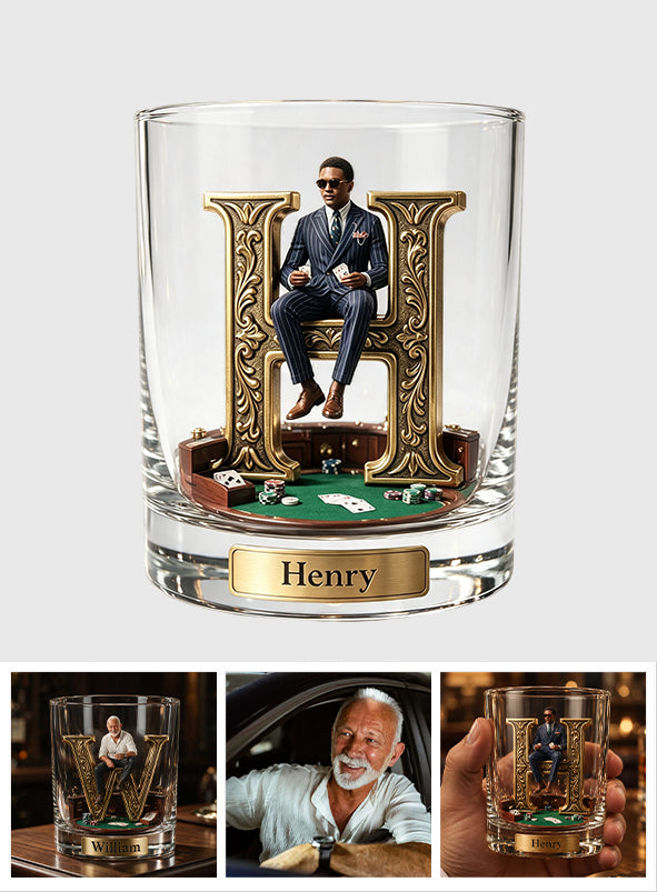 Strong Players - Personalized Poker Whiskey Glass