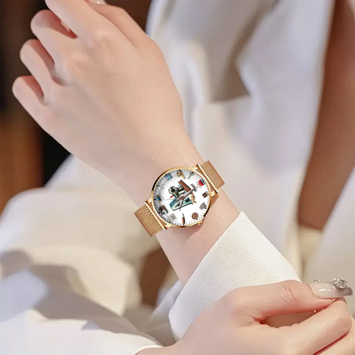 Love Sewing - Personalized Sewing Women Hand Watch