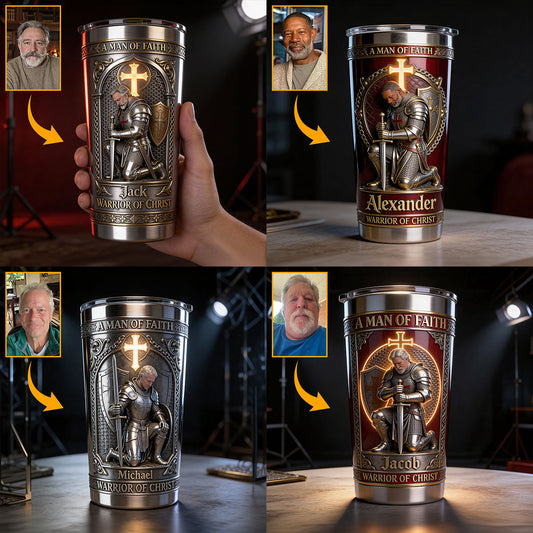 A Man Of Faith - Personalized Christian Tumbler
