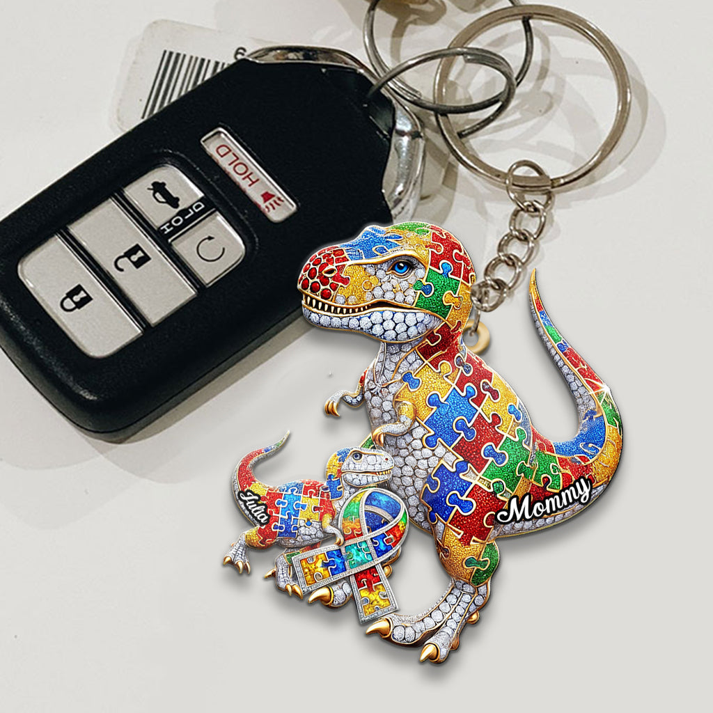 Strong Mama - Personalized Autism Awareness Keychain