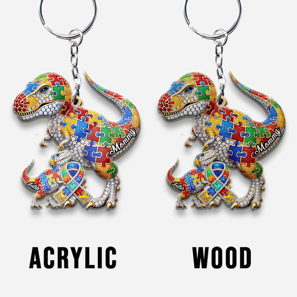 Strong Mama - Personalized Autism Awareness Keychain