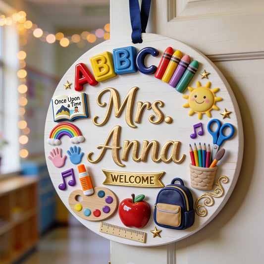 Teacher Gifts - Personalized Teacher Custom Shaped Wood Sign