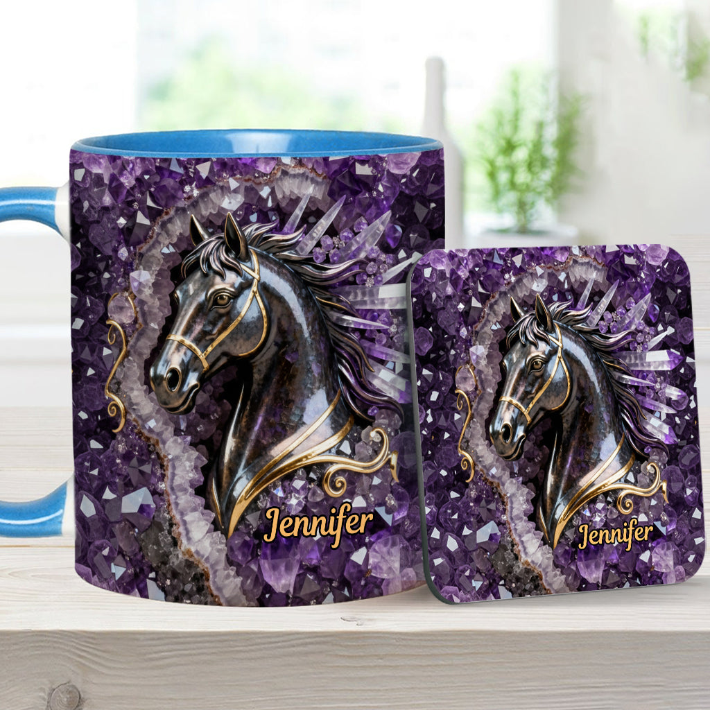 Love Horse - Personalized Horse Accent Mug & Coaster