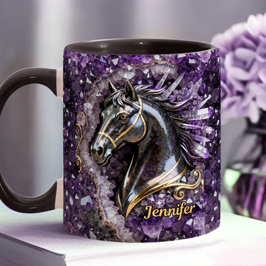 Love Horse - Personalized Horse Accent Mug & Coaster