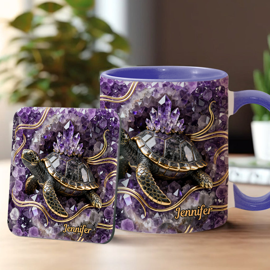 Love Turtle - Personalized Turtle Accent Mug & Coaster