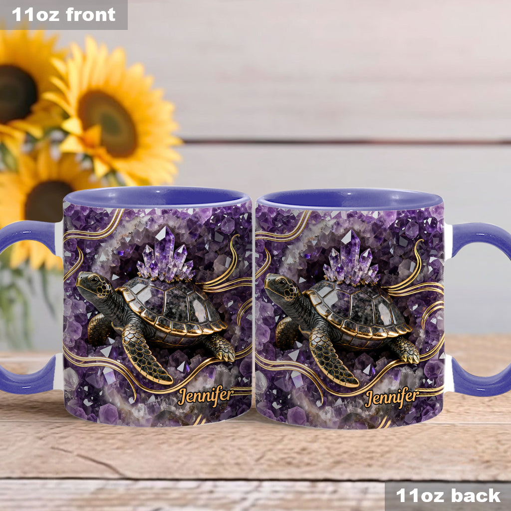 Love Turtle - Personalized Turtle Accent Mug & Coaster