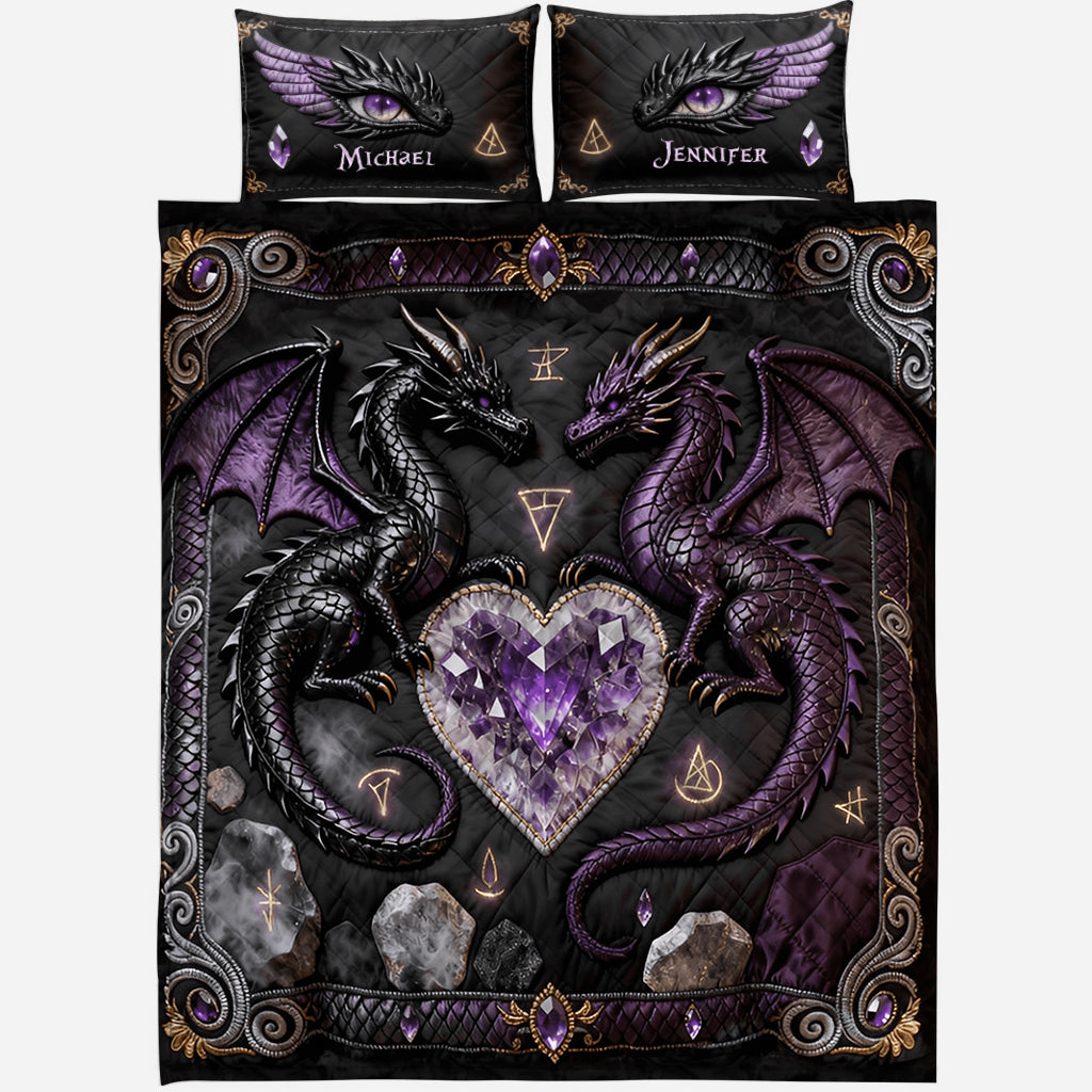 You & Me We Got This - Personalized Dragon Quilt Set