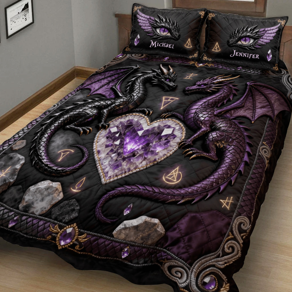 You & Me We Got This - Personalized Dragon Quilt Set
