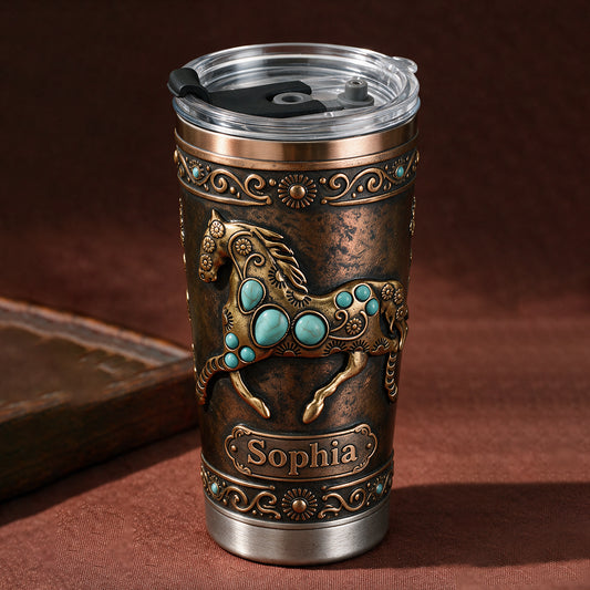 Love Horse - Personalized Horse Tumbler