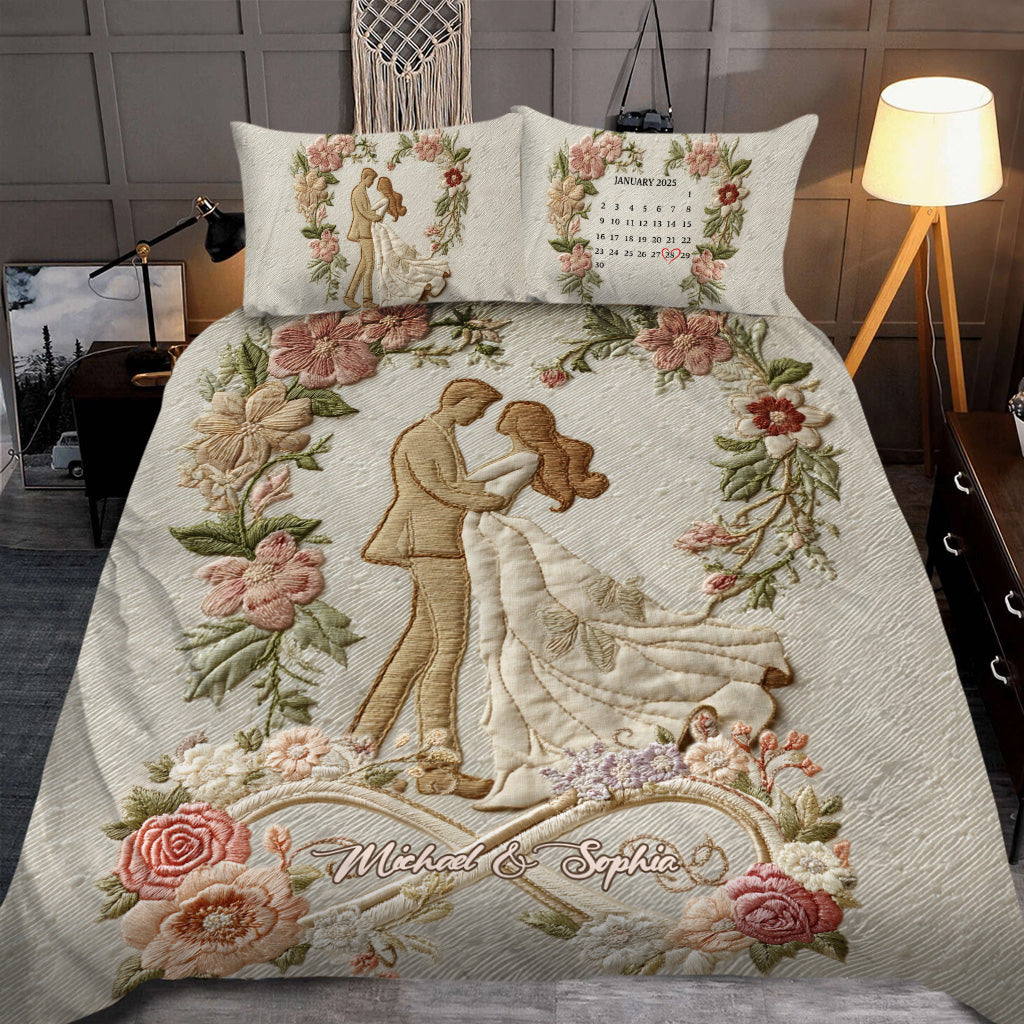 Forever Love - Personalized Couple Bedding Set