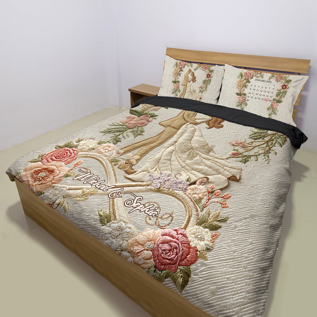 Forever Love - Personalized Couple Bedding Set