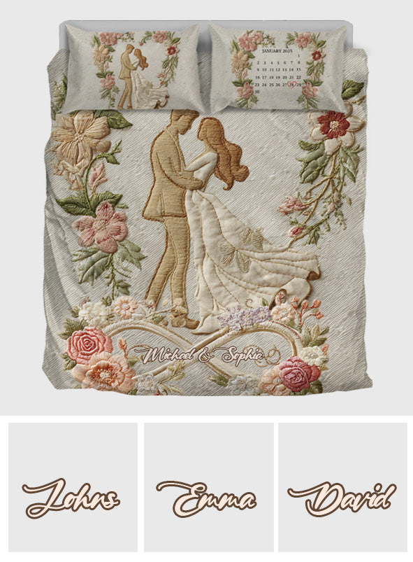 Forever Love - Personalized Couple Bedding Set