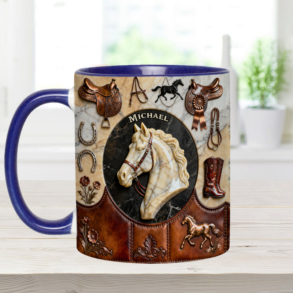 Love Horse - Personalized Horse Accent Mug & Coaster