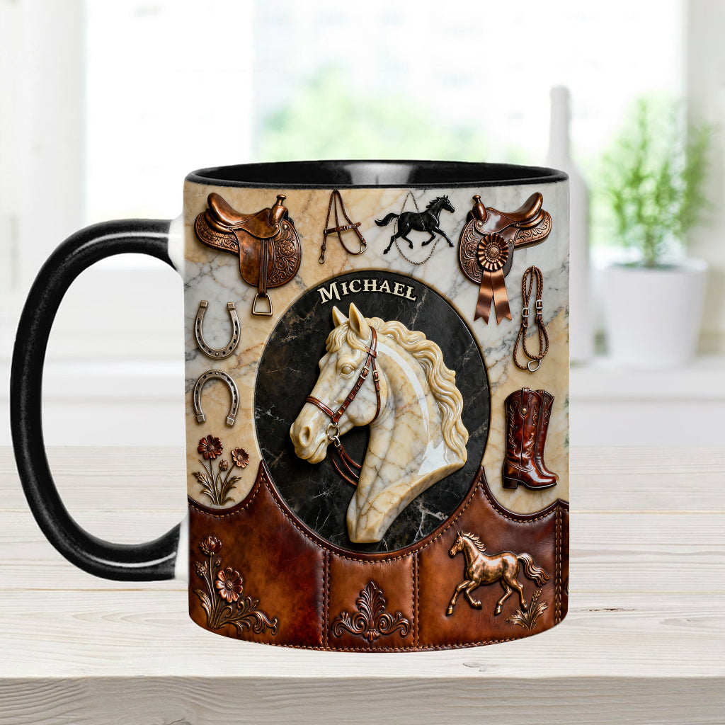 Love Horse - Personalized Horse Accent Mug & Coaster