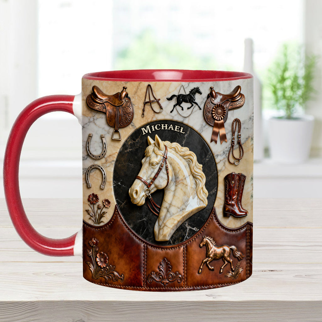 Love Horse - Personalized Horse Accent Mug & Coaster