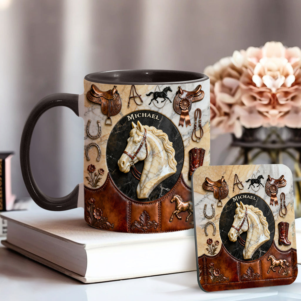 Love Horse - Personalized Horse Accent Mug & Coaster