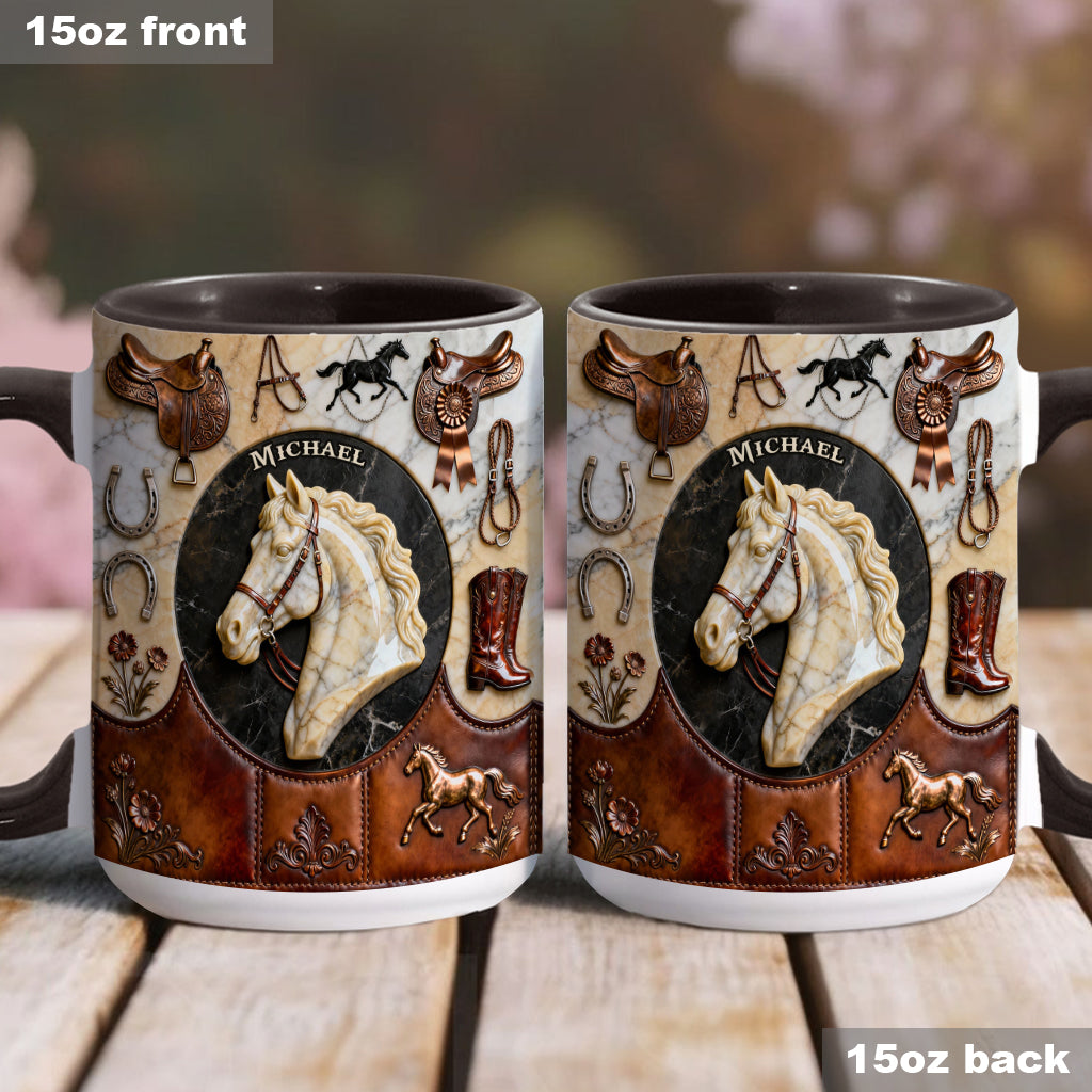 Love Horse - Personalized Horse Accent Mug & Coaster