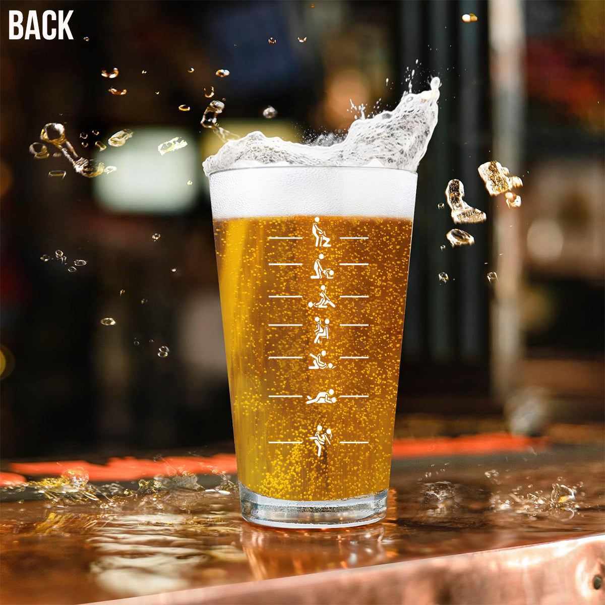 Naughty Couple - Personalized Couple Beer Glass
