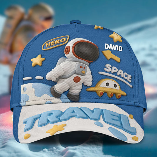 Astronaut & UFO Cute Children's Gift - Personalized Kid Classic Cap