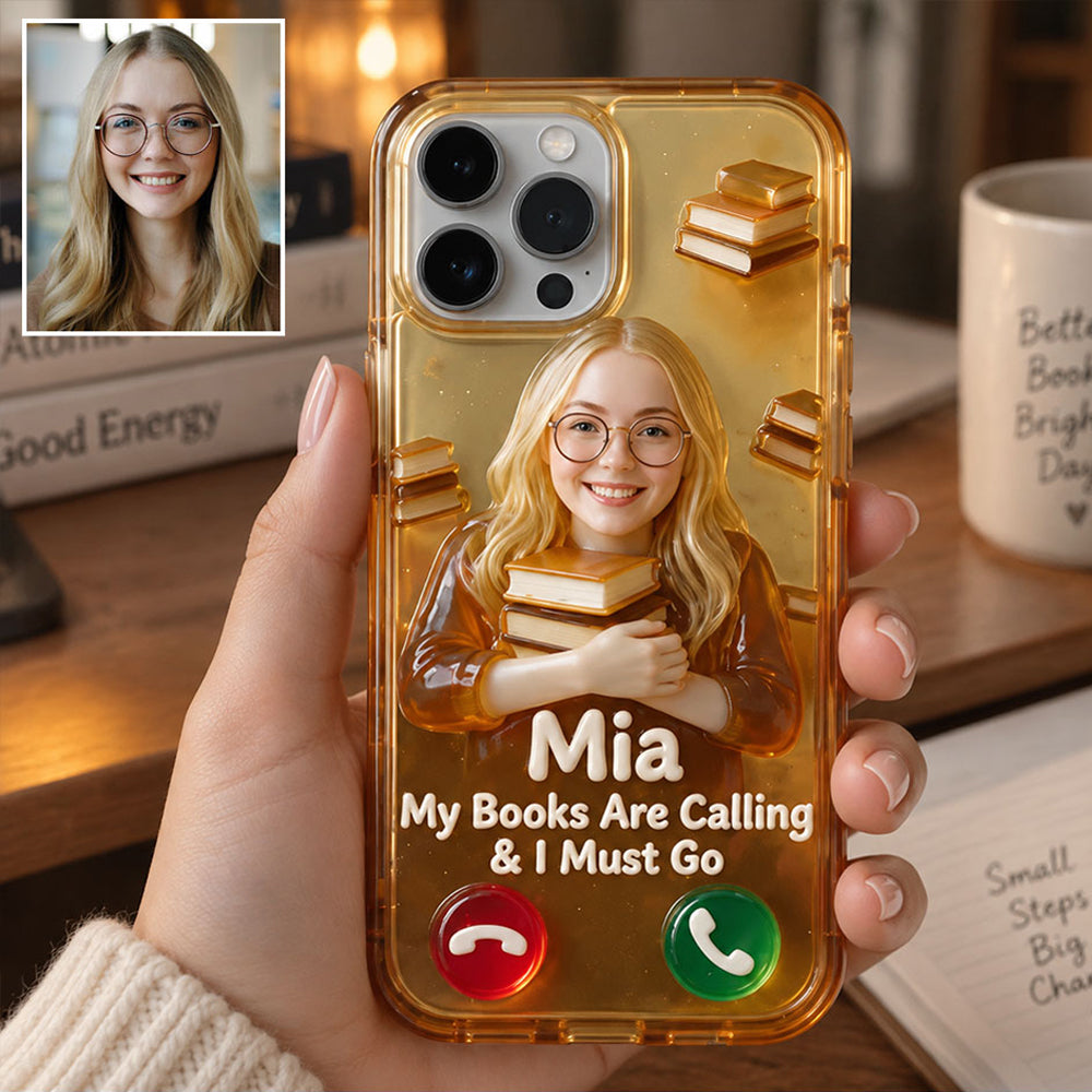 My Books Are Calling & I Must Go - Personalized Book Full Print Phone Case