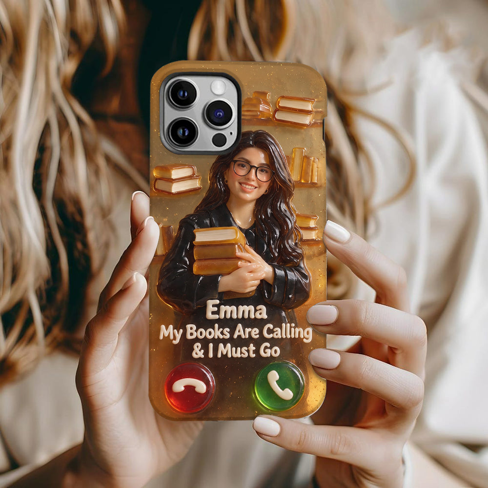 My Books Are Calling & I Must Go - Personalized Book Full Print Phone Case