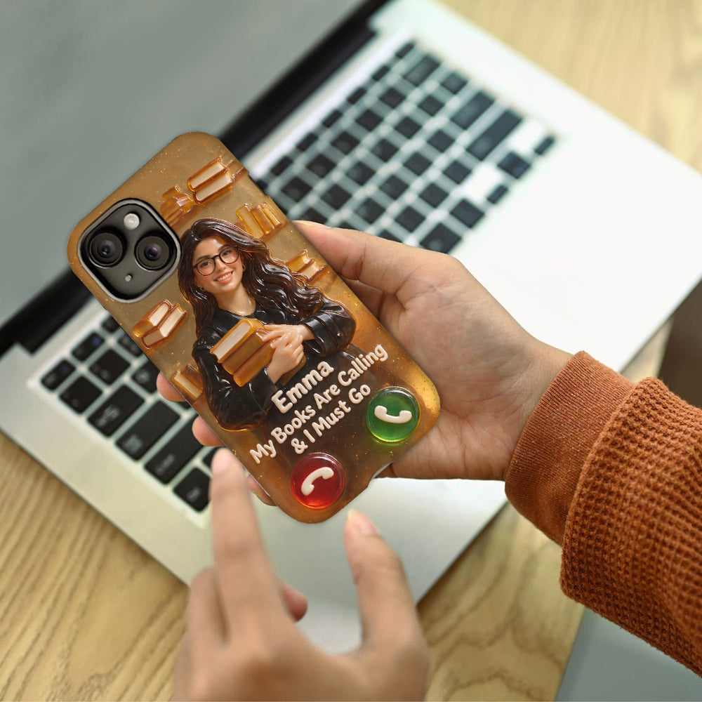 My Books Are Calling & I Must Go - Personalized Book Full Print Phone Case