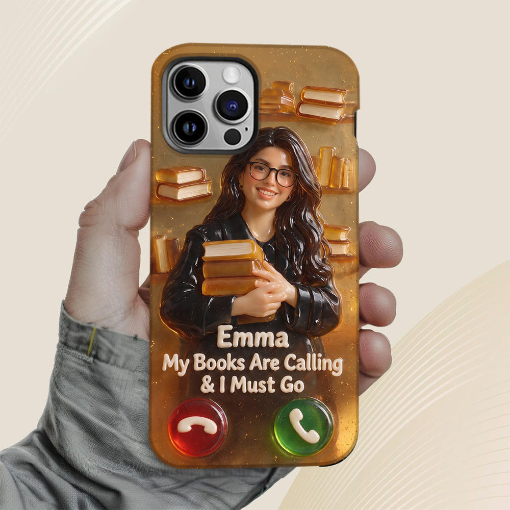 My Books Are Calling & I Must Go - Personalized Book Full Print Phone Case