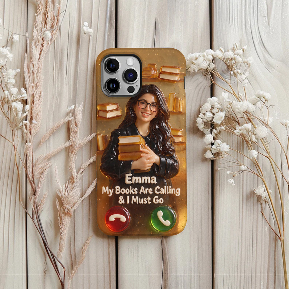 My Books Are Calling & I Must Go - Personalized Book Full Print Phone Case