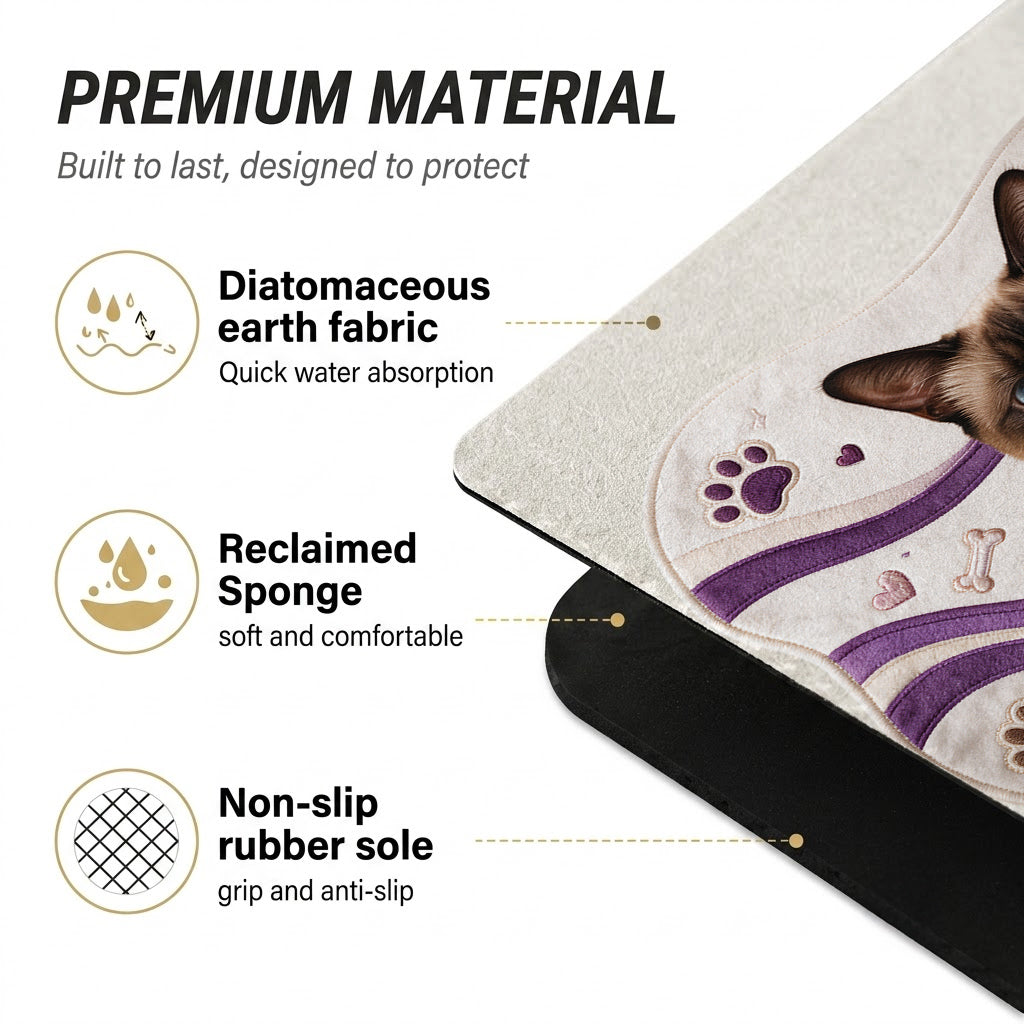 My Bowl, My Rule - Personalized Dog Drying Mat