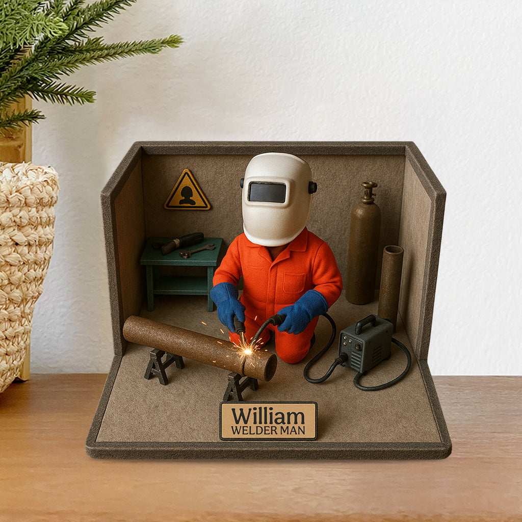 Cool Welder Man - Personalized Welder Custom Shaped Acrylic Plaque