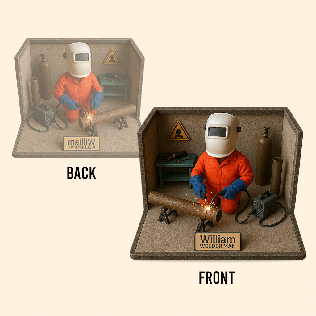 Cool Welder Man - Personalized Welder Custom Shaped Acrylic Plaque