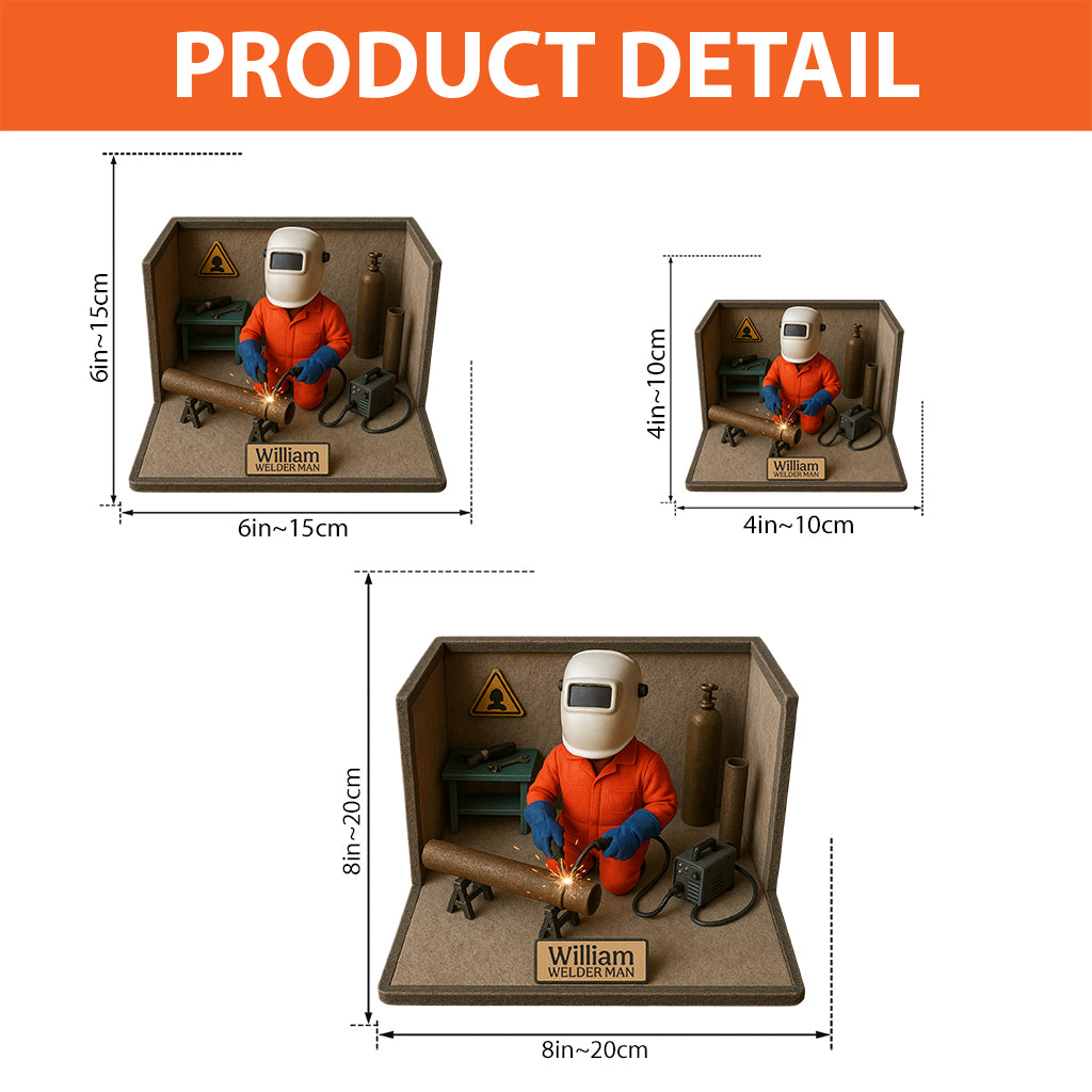 Cool Welder Man - Personalized Welder Custom Shaped Acrylic Plaque