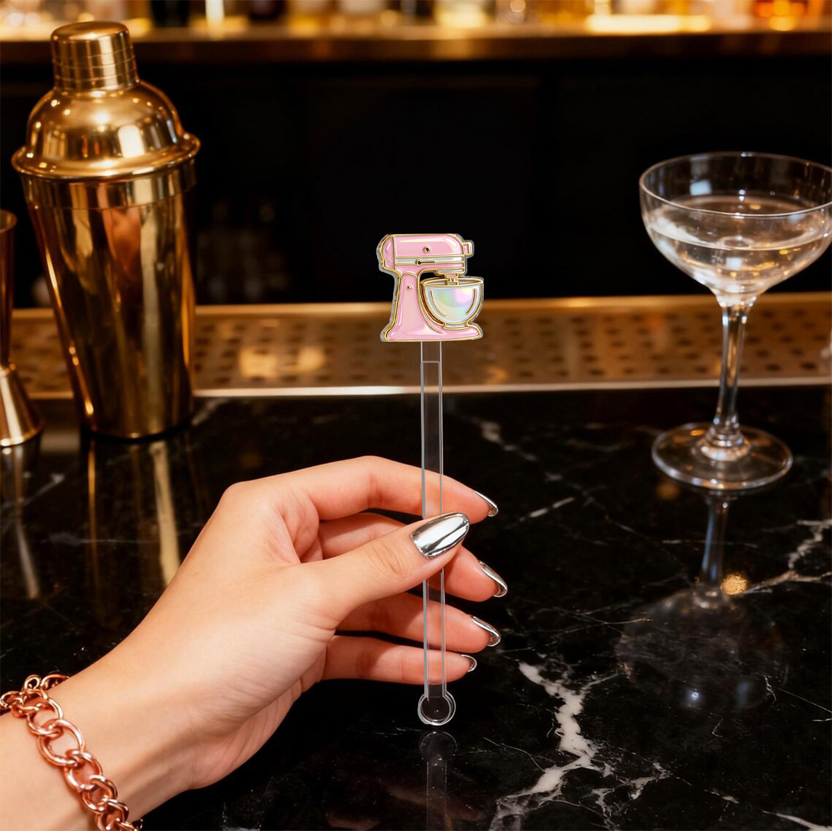 Just A Girl Who Loves Baking - Personalized Baking Set Accent Mug with Acrylic Stirrers