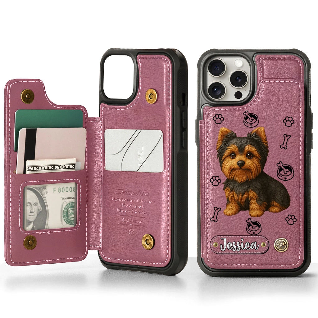 Love My Dog - Personalized Yorkshire Terriers Wallet Phone Case