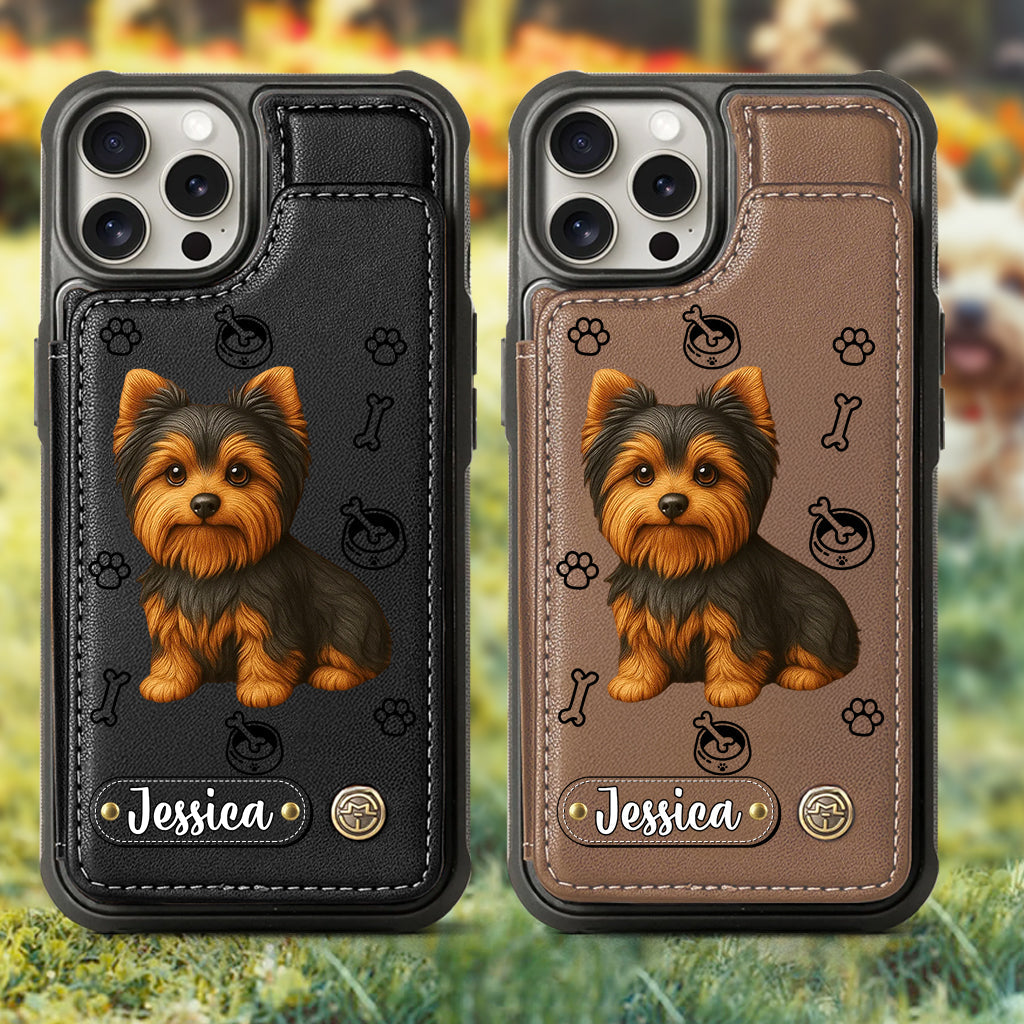 Love My Dog - Personalized Yorkshire Terriers Wallet Phone Case
