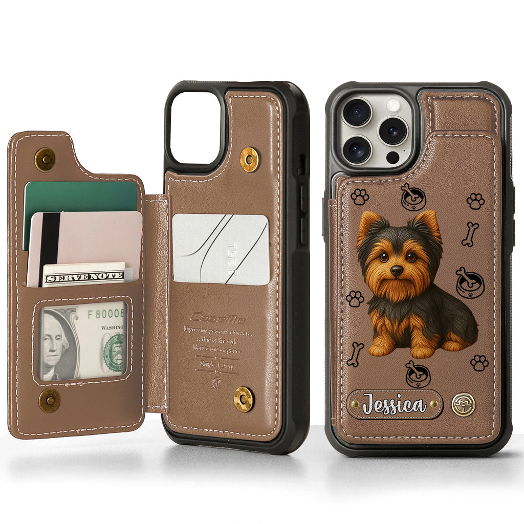 Love My Dog - Personalized Yorkshire Terriers Wallet Phone Case
