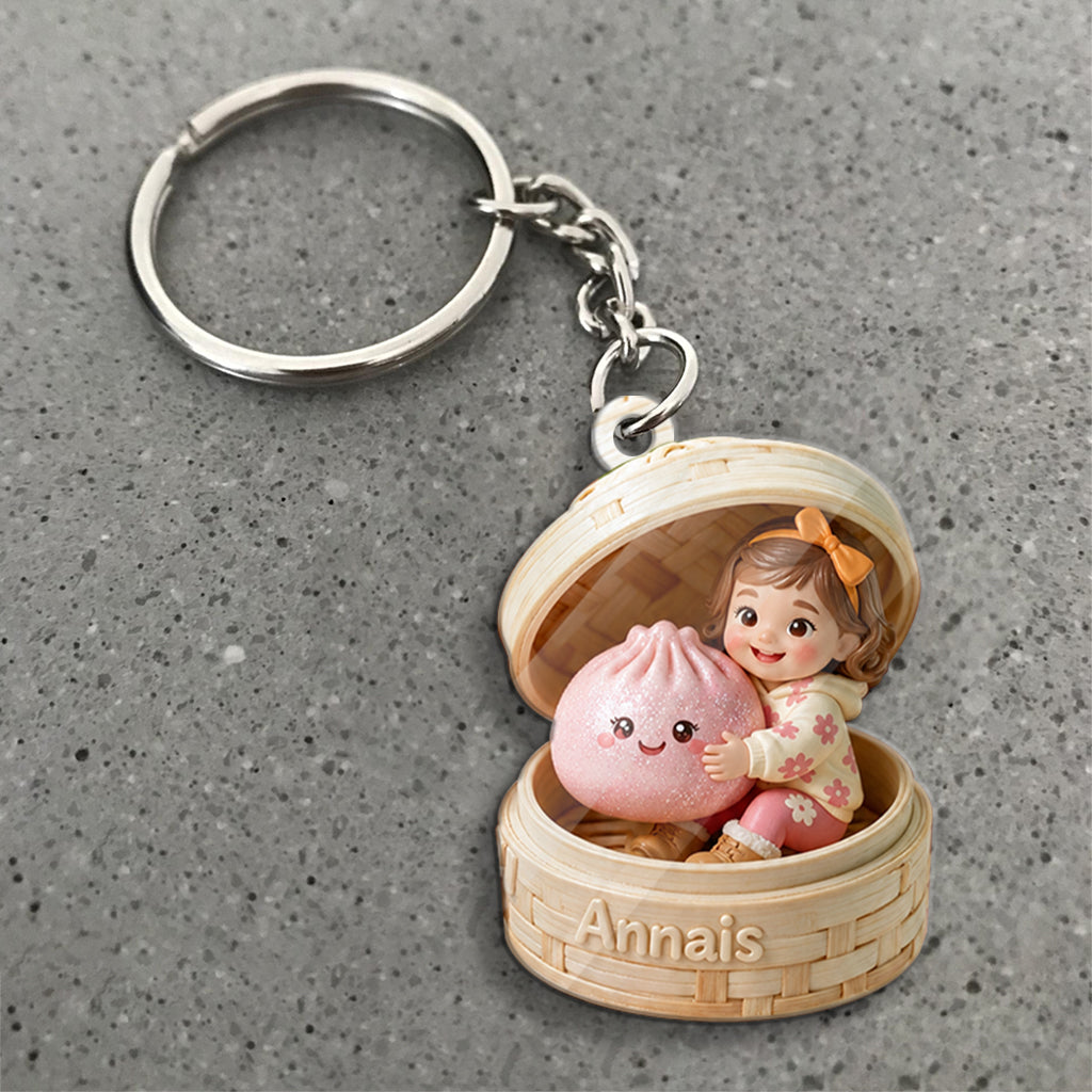 The Funny Mystery Dumpling For Kid - Personalized Kid Keychain
