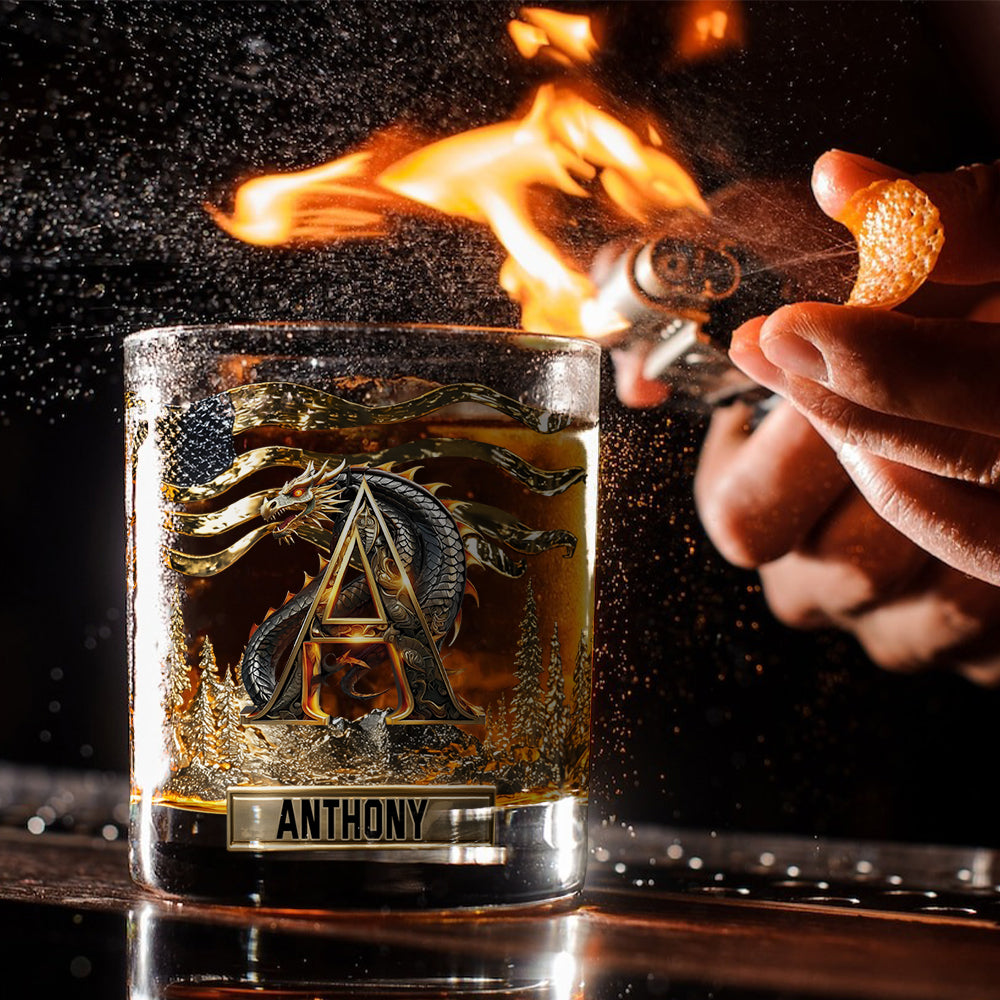 Love Dragons - Personalized Dragon Whiskey Glass