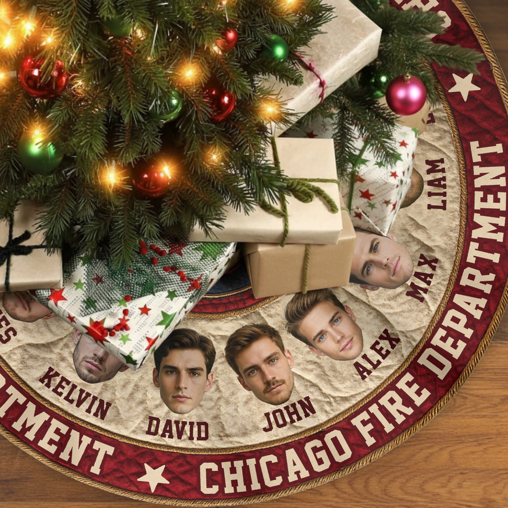 We're Firefighters - Personalized Firefighter Shaped Tree Skirt