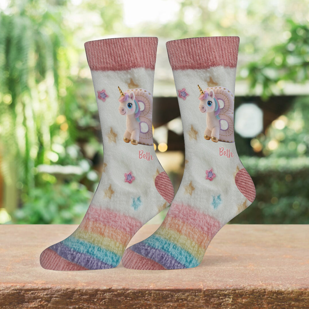 Magical Unicorn - Personalized Kid Kid Socks